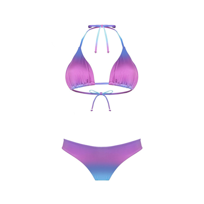 Bikini Triangolo + Slip Brasiliano Malibù - Le Blu