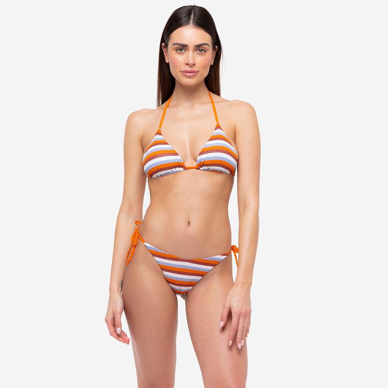 Bikini Triangolo + Slip Brasiliano Lurex Multicolour - Le Blu