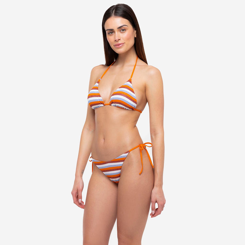 Bikini Triangolo + Slip Brasiliano Lurex Multicolour - Le Blu