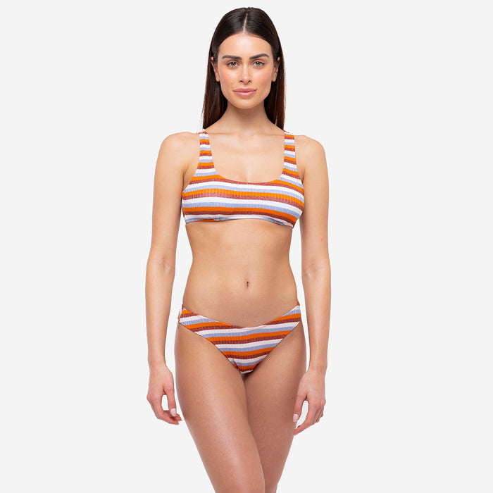 Bikini Corpetta + Slip a "V" Lurex Multicolour - Le Blu
