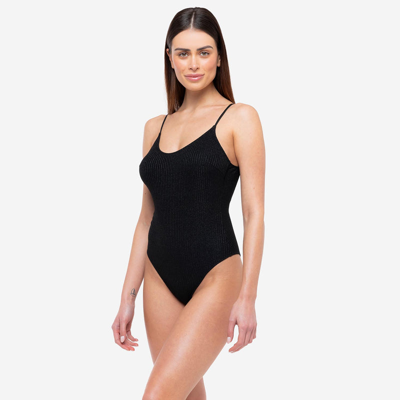 Planet Lurex Black One-Piece Bikini - Le Blu