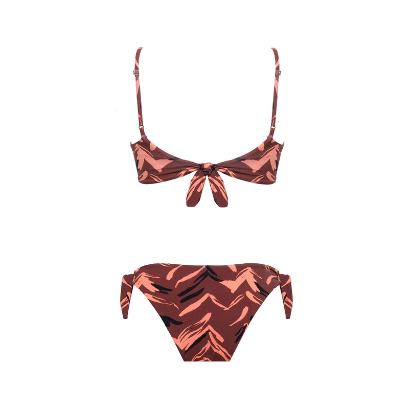 Bikini Bralette + Slip Fiocchi Mocha Animalier - Le Blu