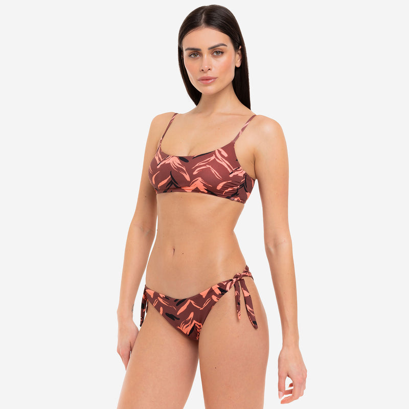 Bikini Bralette + Slip Fiocchi Mocha Animalier - Le Blu