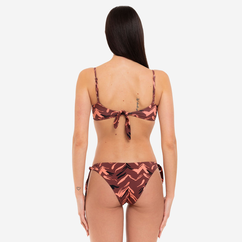 Bikini Bralette + Slip Fiocchi Mocha Animalier - Le Blu