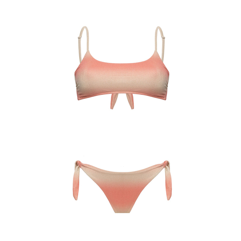 Bikini Bralette + Slip Fiocchi Champagne Gold - Le Blu
