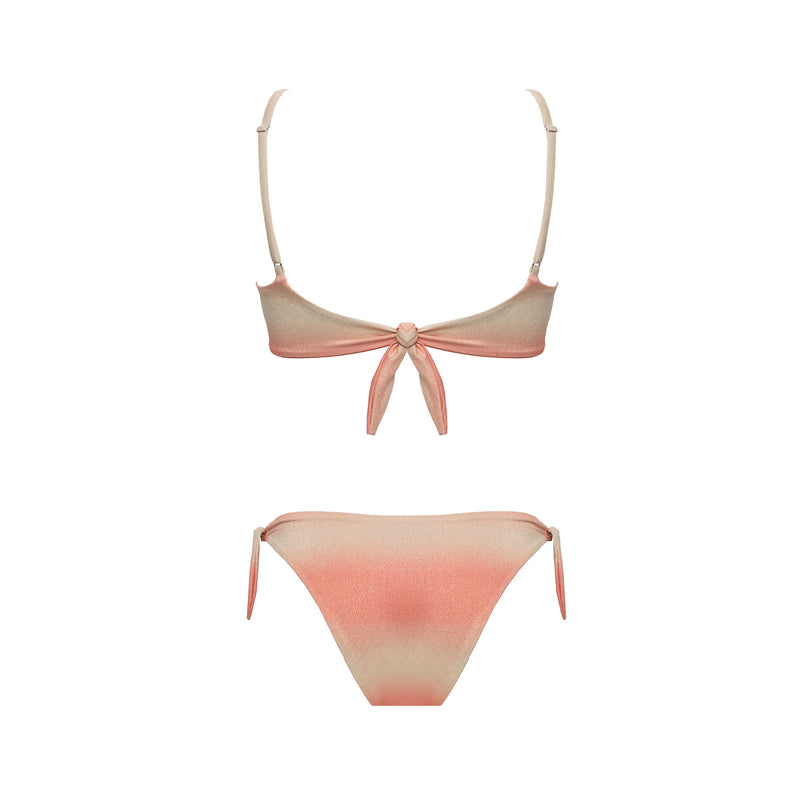 Bikini Bralette + Slip Fiocchi Champagne Gold - Le Blu