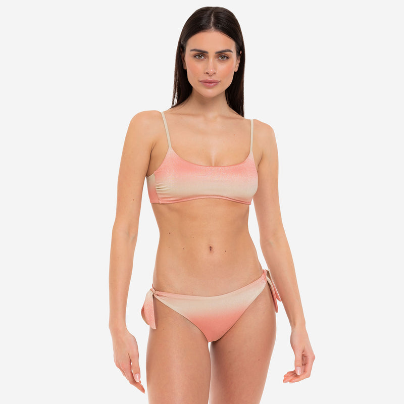 Bikini Bralette + Slip Fiocchi Champagne Gold - Le Blu