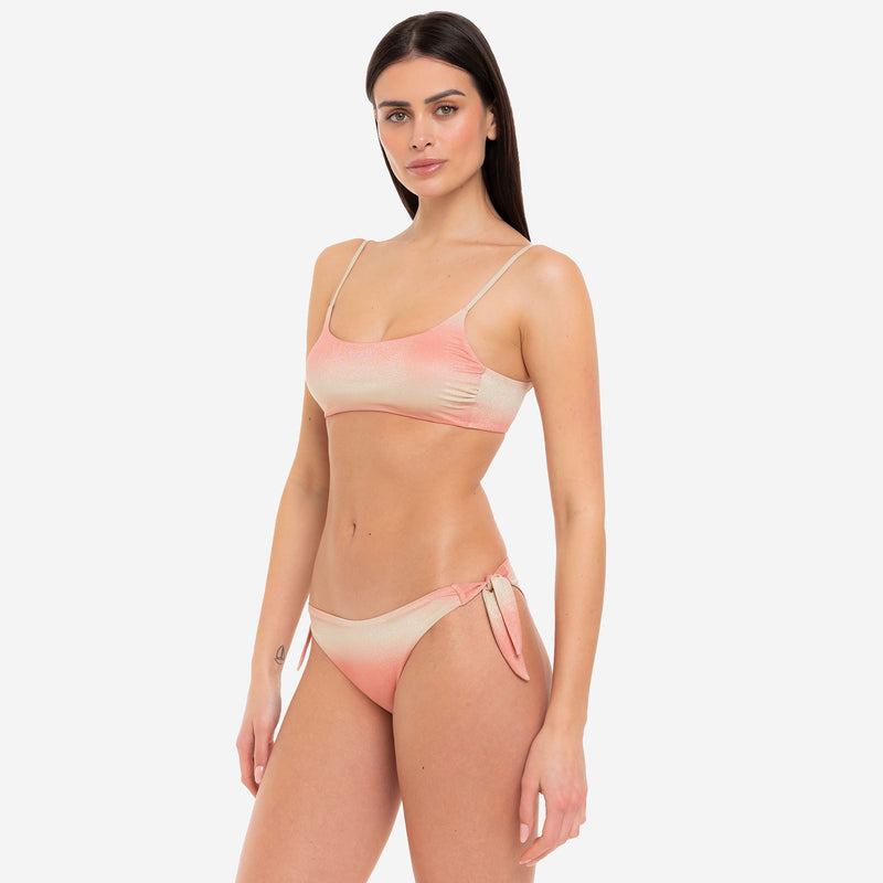 Bikini Bralette + Slip Fiocchi Champagne Gold - Le Blu