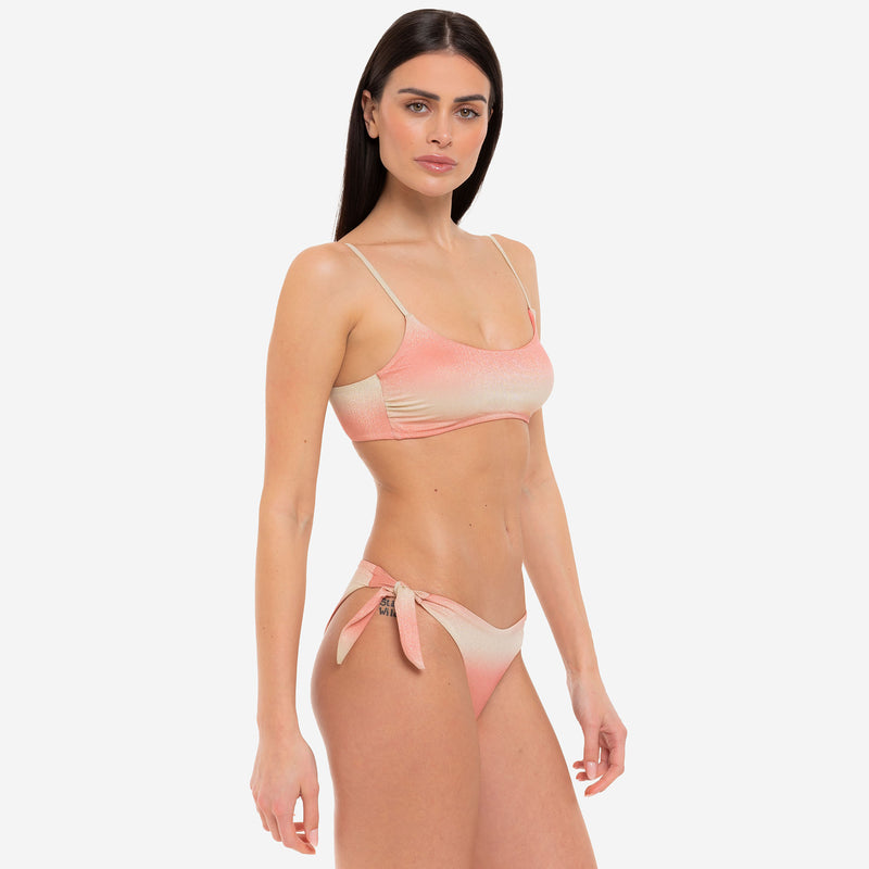 Bikini Bralette + Slip Fiocchi Champagne Gold - Le Blu