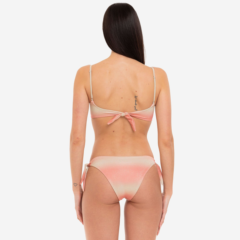 Bikini Bralette + Slip Fiocchi Champagne Gold - Le Blu
