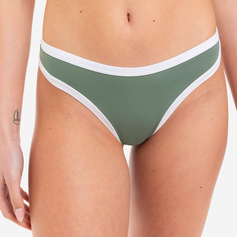 Bikini Donna Top Bralette + Slip con Bordo a Contrasto Sporty - Le Blu