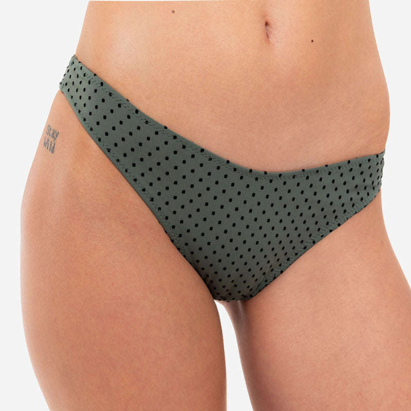 Bikini Donna Canotta Surf + Slip a “V” Pois Flock - Le Blu