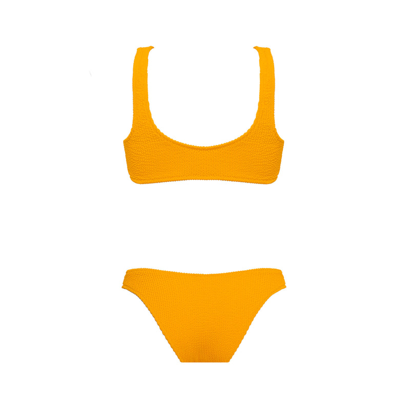 Bikini Donna Canotta Surf + Slip a “V” Mango Seersucker - Le Blu