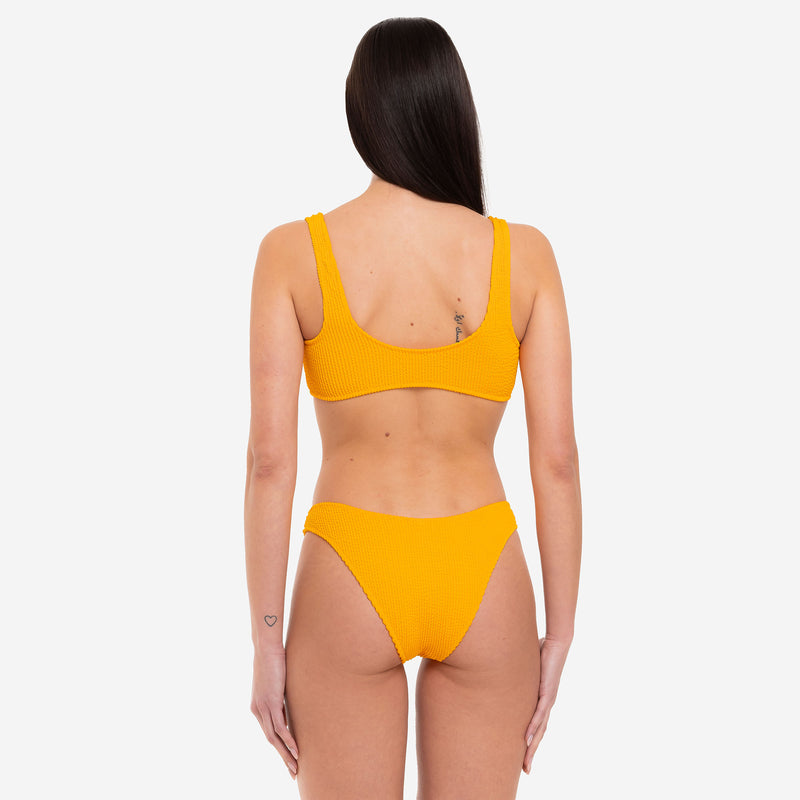 Bikini Donna Canotta Surf + Slip a “V” Mango Seersucker - Le Blu