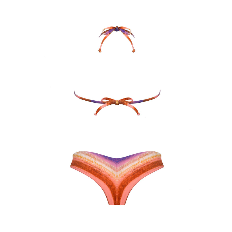 Bikini Triangolo + Slip Brasiliano Sunrise - Le Blu