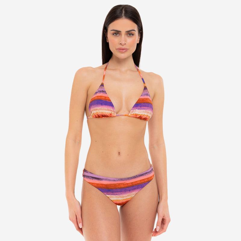Bikini Triangolo + Slip Brasiliano Sunrise - Le Blu