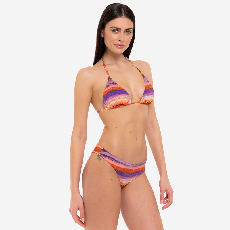 Bikini Triangolo + Slip Brasiliano Sunrise - Le Blu