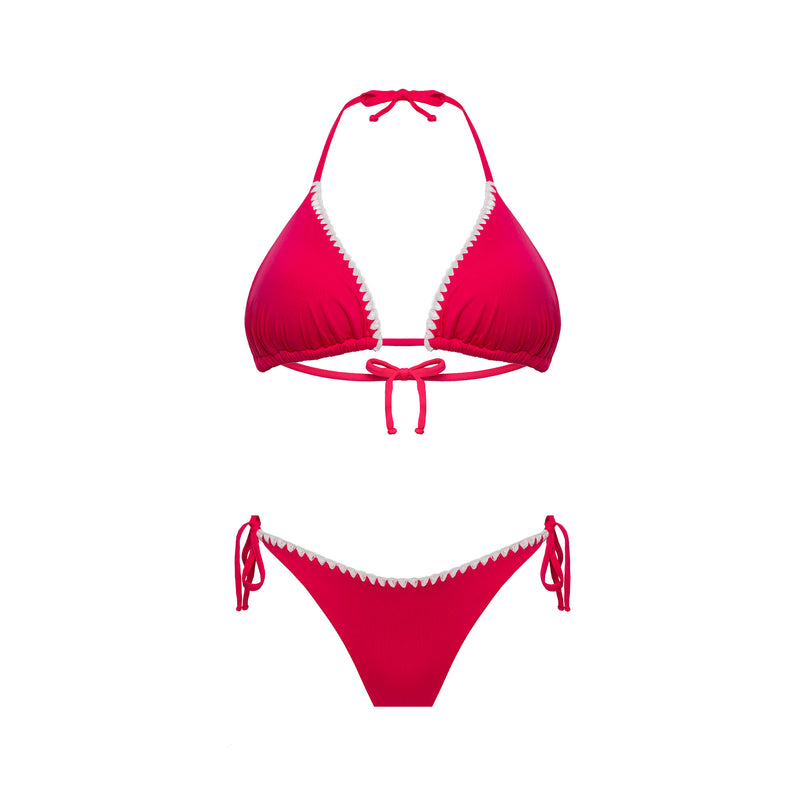 Bikini Triangolo + Slip con Lacci Bloom - Le Blu