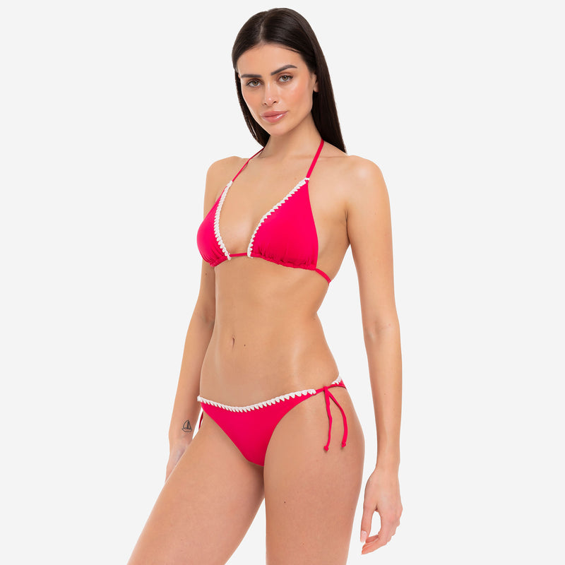 Bikini Triangolo + Slip con Lacci Bloom - Le Blu