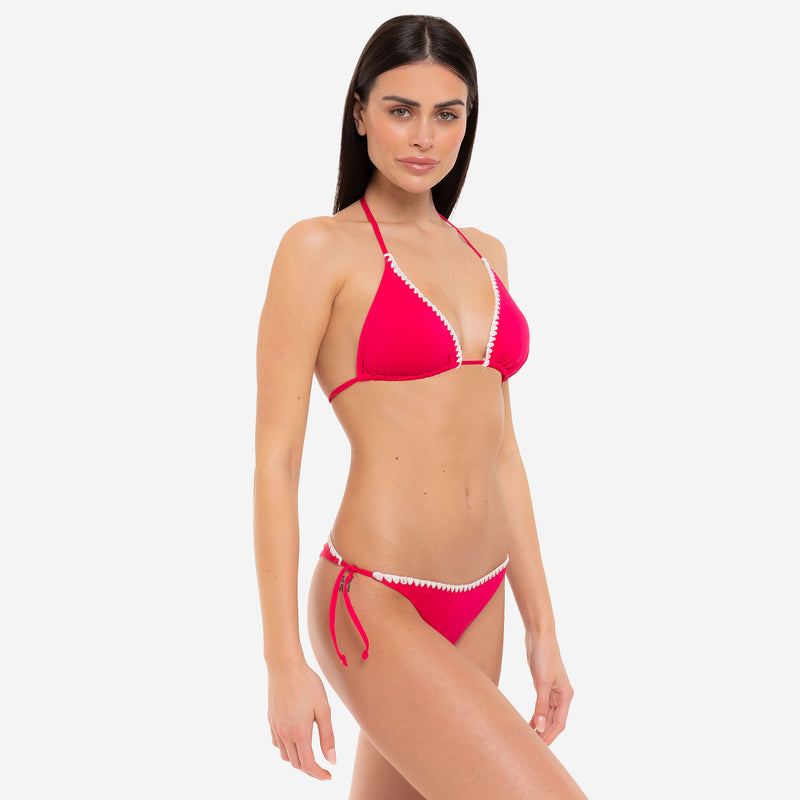 Bikini Triangolo + Slip con Lacci Bloom - Le Blu
