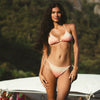 Bikini Triangolo + Slip con Lacci Champagne Gold - Le Blu
