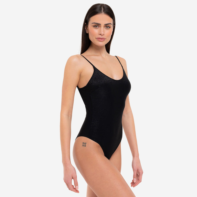 Olimpionico Shiny Black One-Piece Bikini - Le Blu