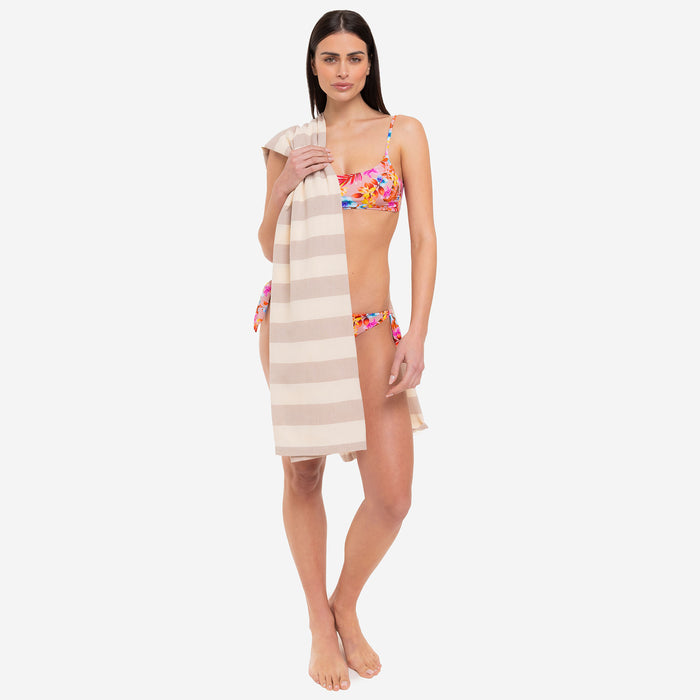 Telo Mare Bamboo Tortora/Avorio - Le Blu