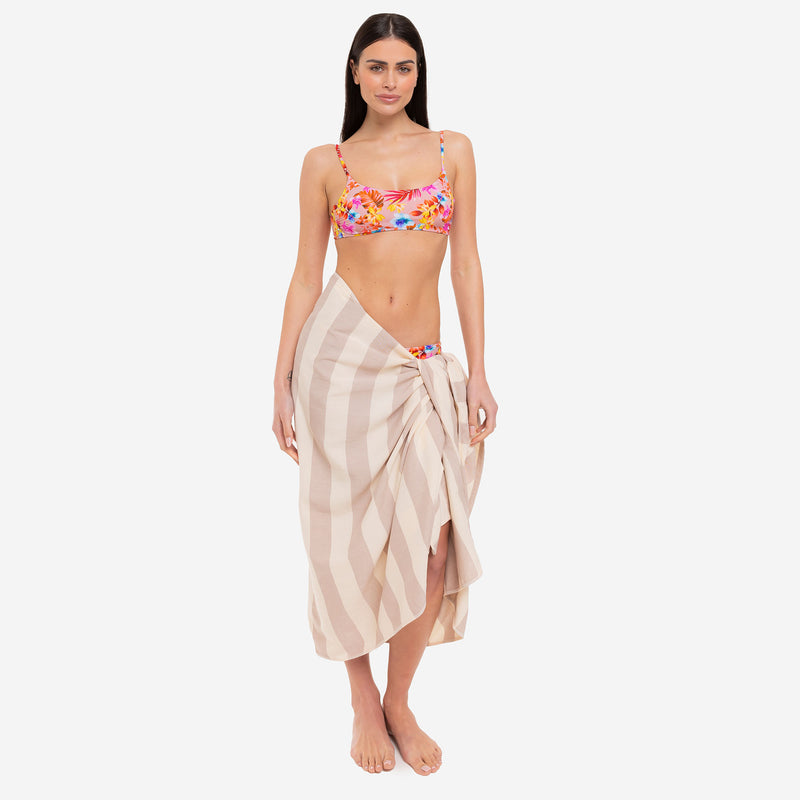 Telo Mare Bamboo Tortora/Avorio - Le Blu