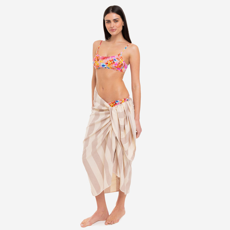 Telo Mare Bamboo Tortora/Avorio - Le Blu