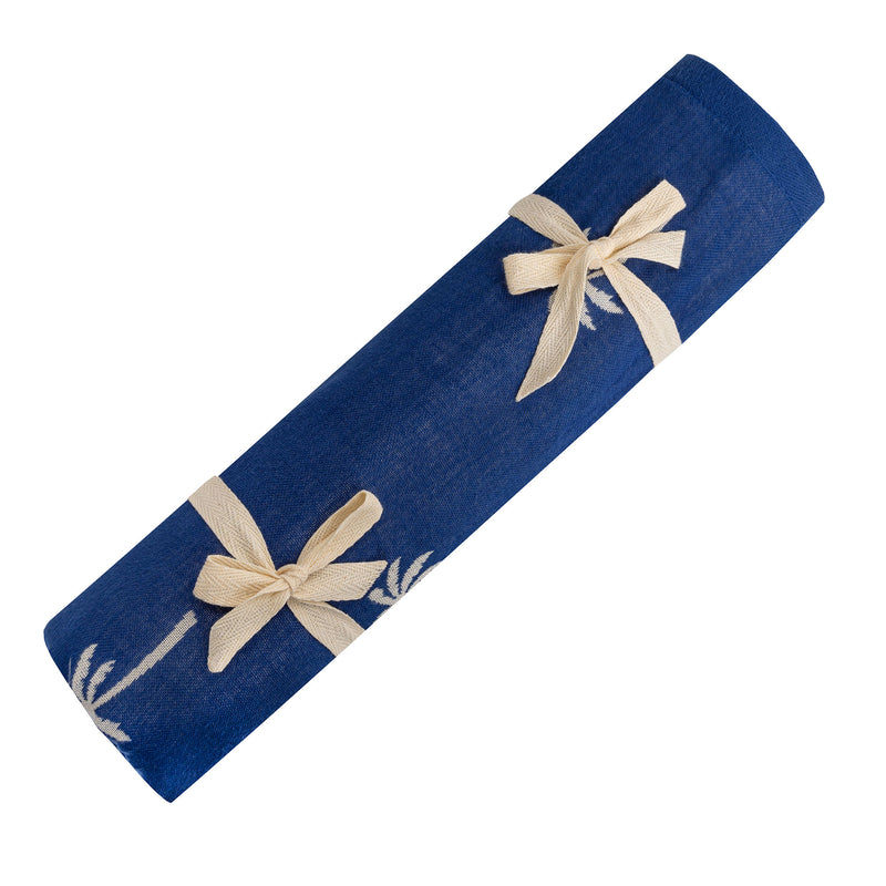 Telo Mare Bamboo Double Face Navy Palms - Le Blu