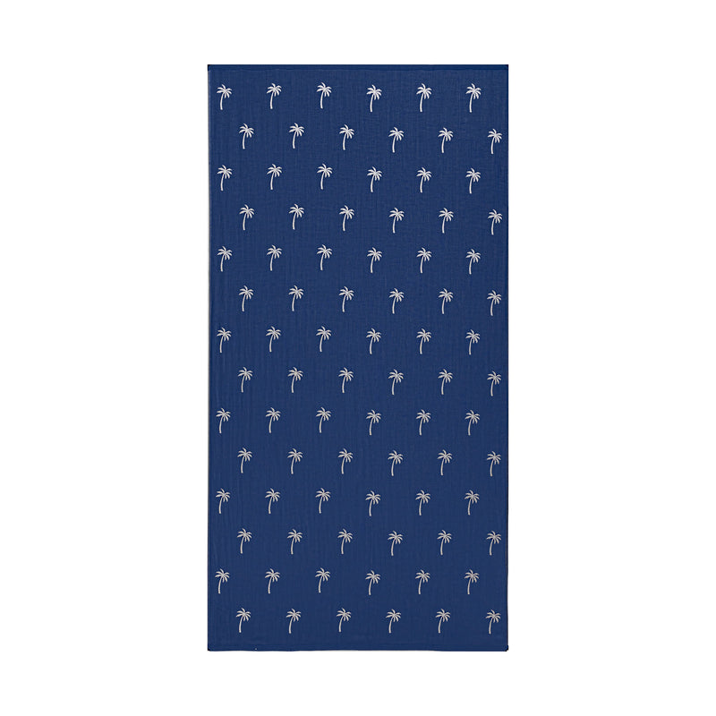 Telo Mare Bamboo Double Face Navy Palms - Le Blu