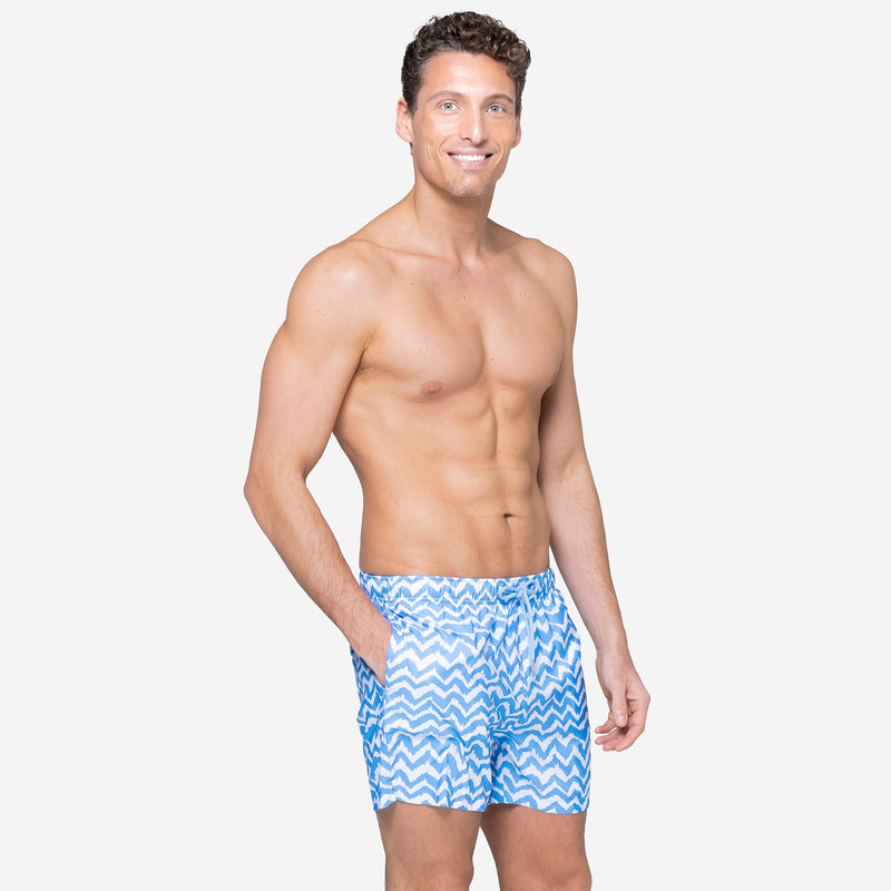 Costume Mare Uomo Onde Bianca - Le Blu