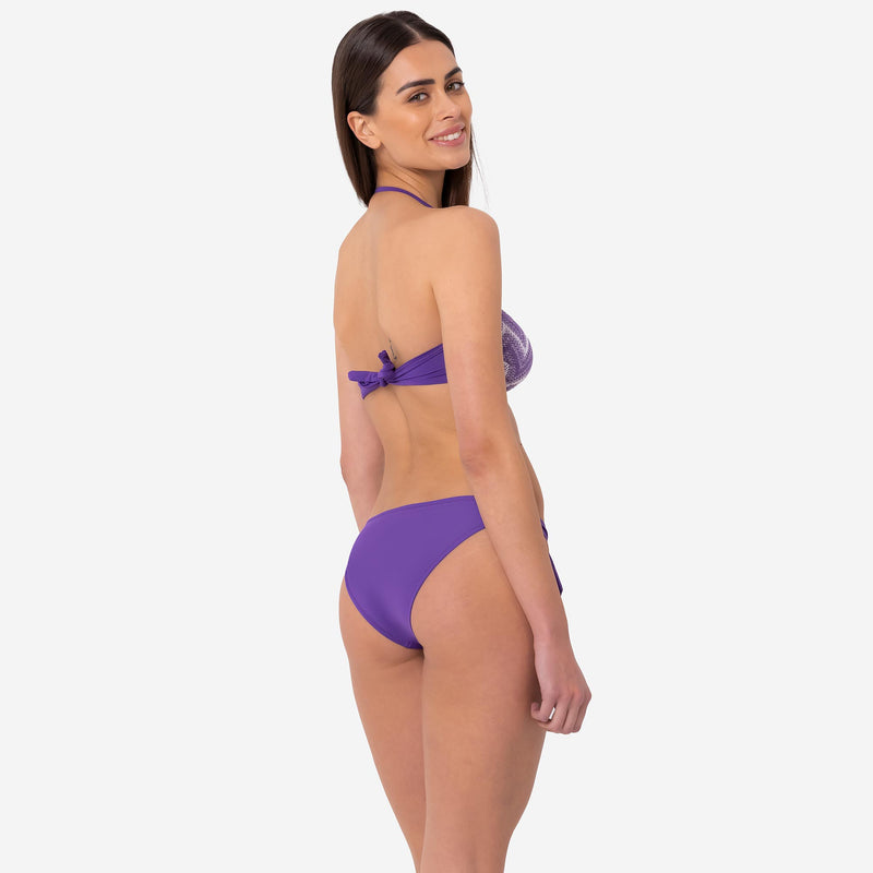 Bikini Fascia + Slip Fiocchi Violet - Le Blu
