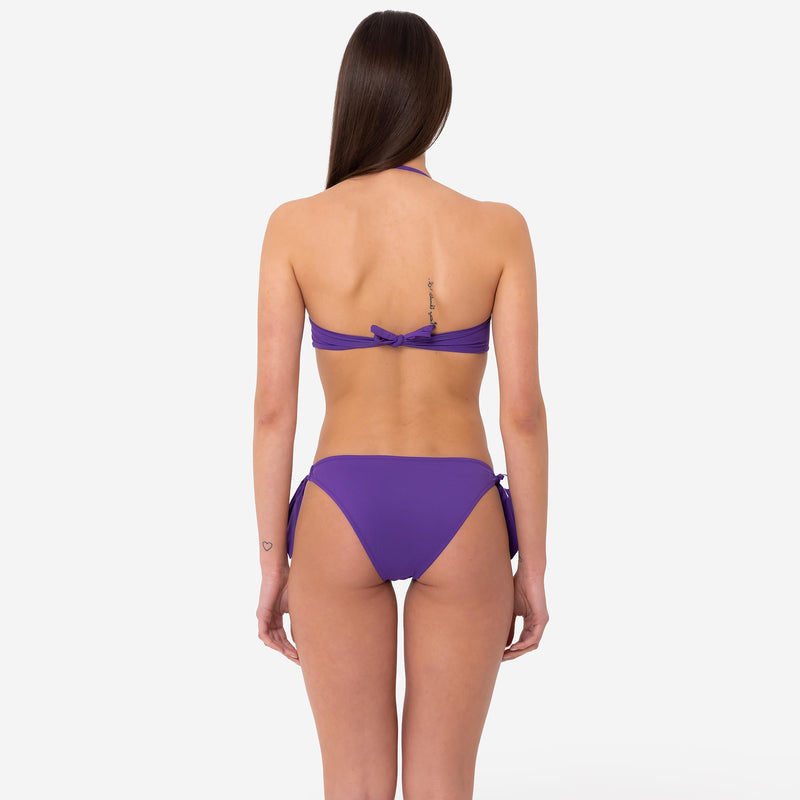 Bikini Fascia + Slip Fiocchi Violet - Le Blu