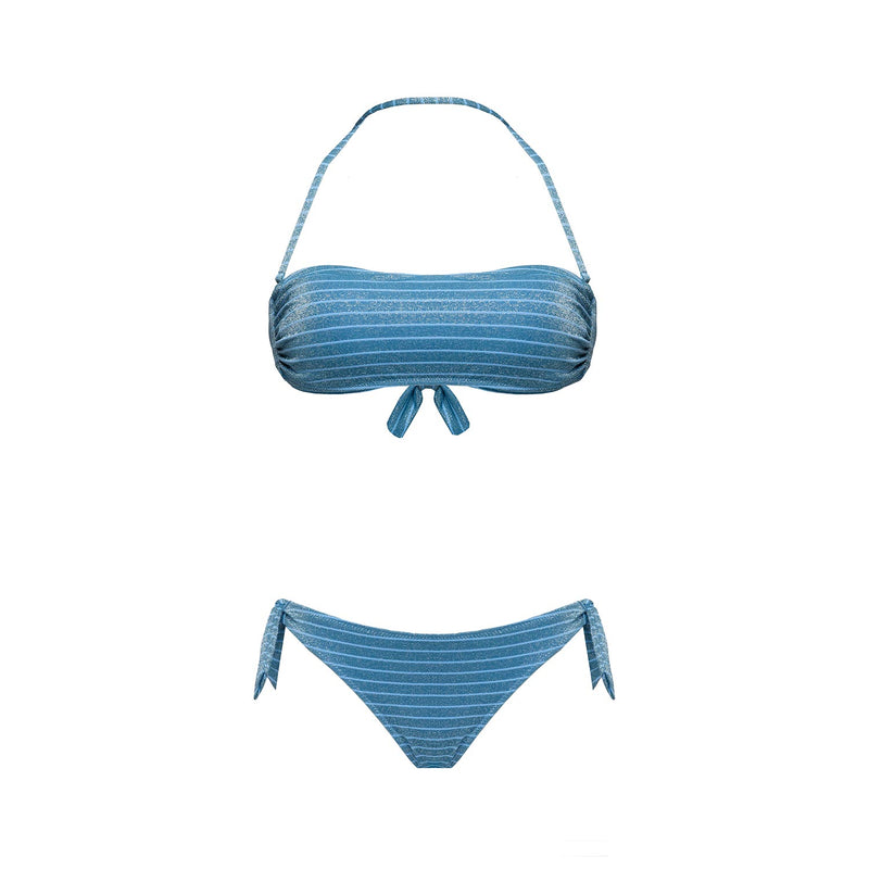 Bikini Fascia + Slip Fiocchi - Le Blu