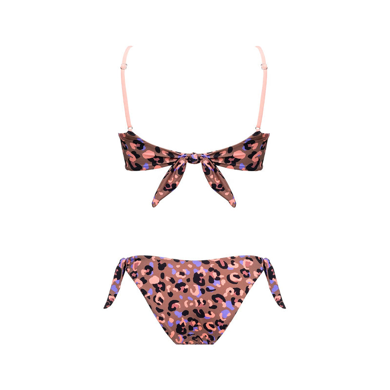 Bralette Bikini + Animalier Bows Briefs - Le Blu