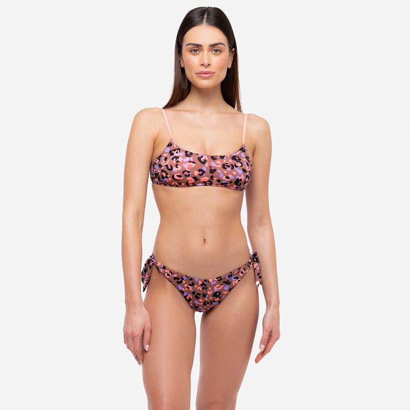 Bralette Bikini + Animalier Bows Briefs - Le Blu