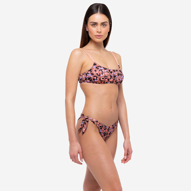 Bralette Bikini + Animalier Bows Briefs - Le Blu