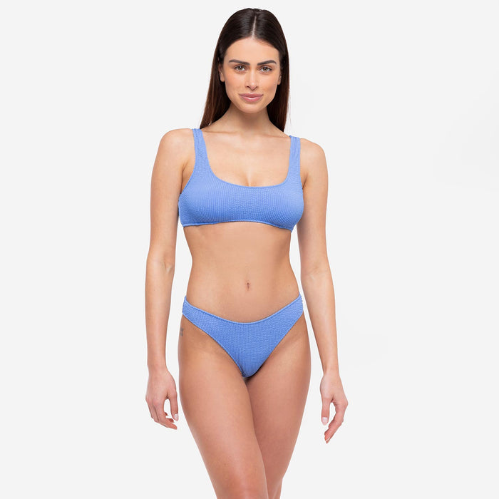 Bikini Canotta Surf + Slip a "V" Seersucker - Le Blu