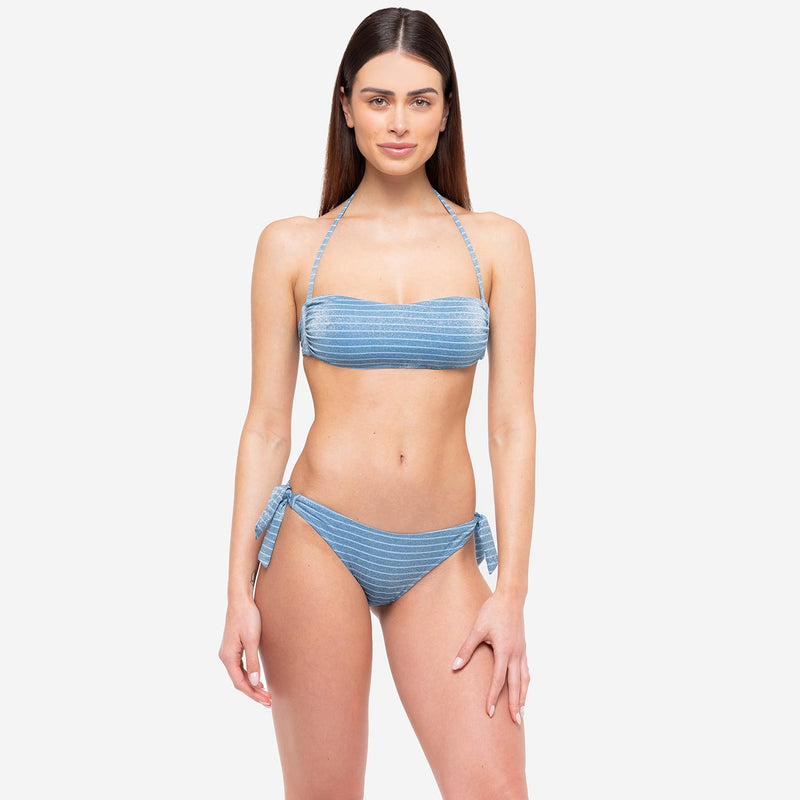 Bikini Fascia + Slip Fiocchi - Le Blu