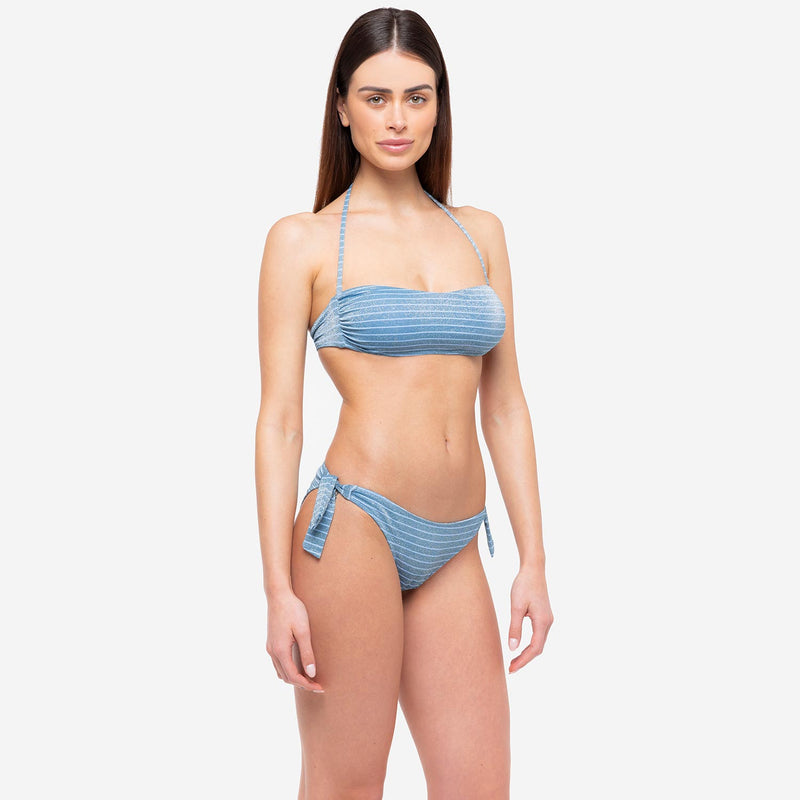 Bikini Fascia + Slip Fiocchi - Le Blu
