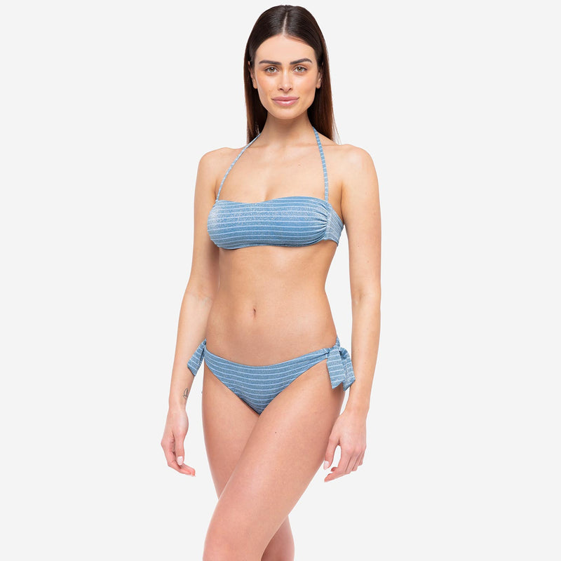 Bikini Fascia + Slip Fiocchi - Le Blu