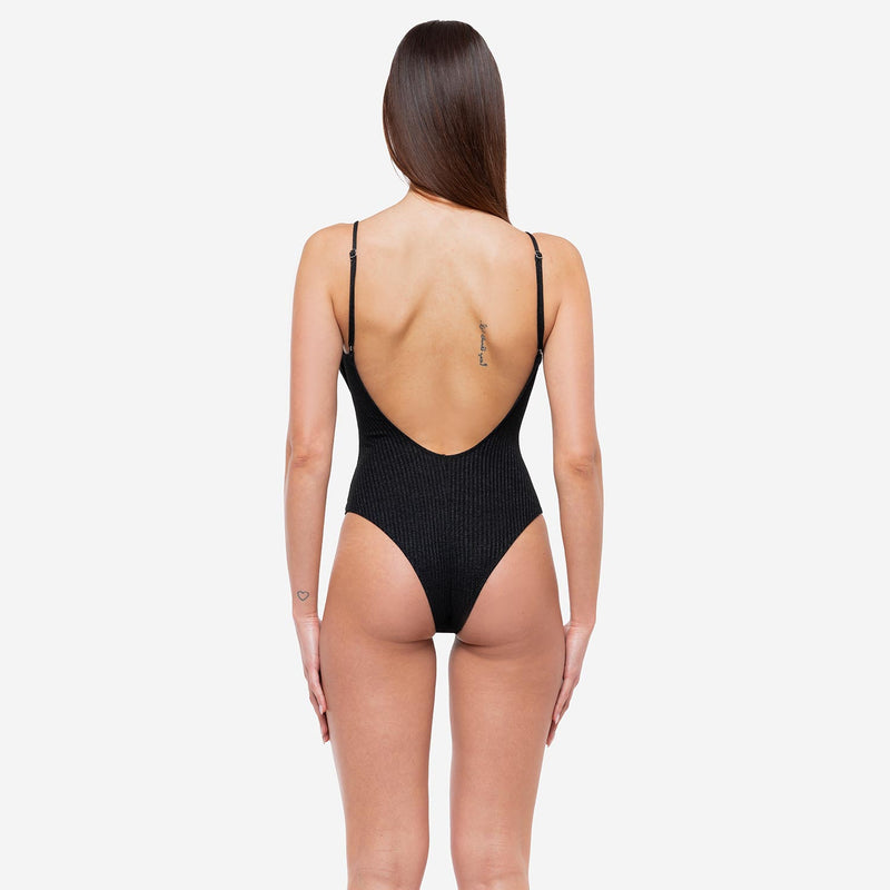 Costume Intero Planet Lurex Nero - Le Blu
