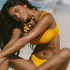 Bikini Donna Canotta Surf + Slip a “V” Mango Seersucker - Le Blu