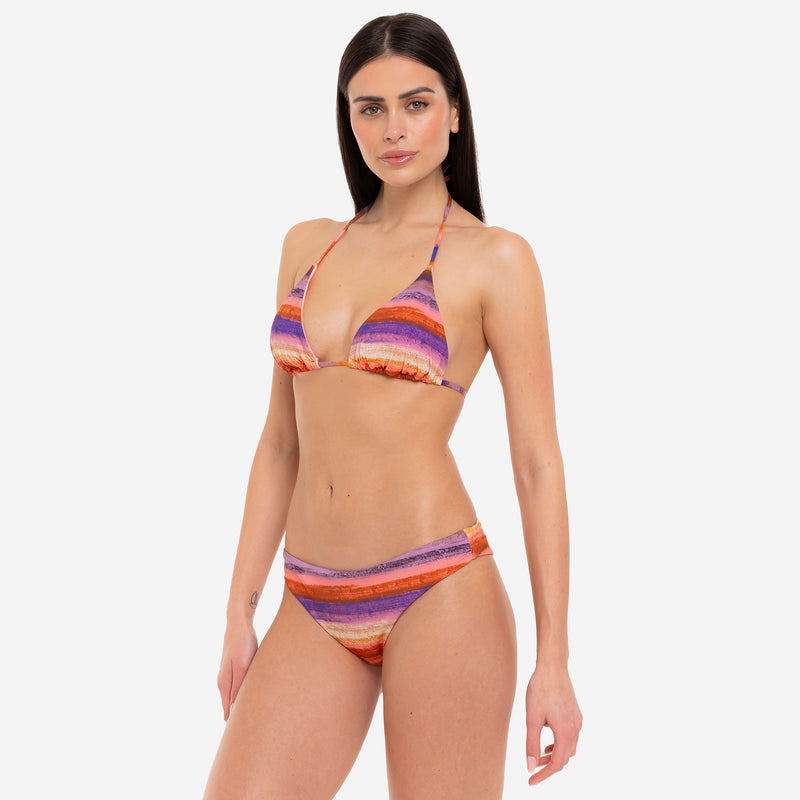 Bikini Triangolo + Slip Brasiliano Sunrise - Le Blu