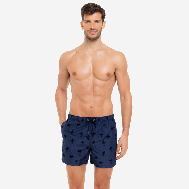 Palms Flock Men's Swim Shorts - Le Blu