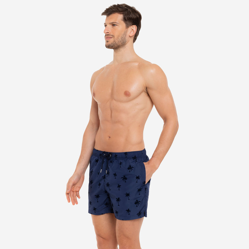 Palms Flock Men's Swim Shorts - Le Blu