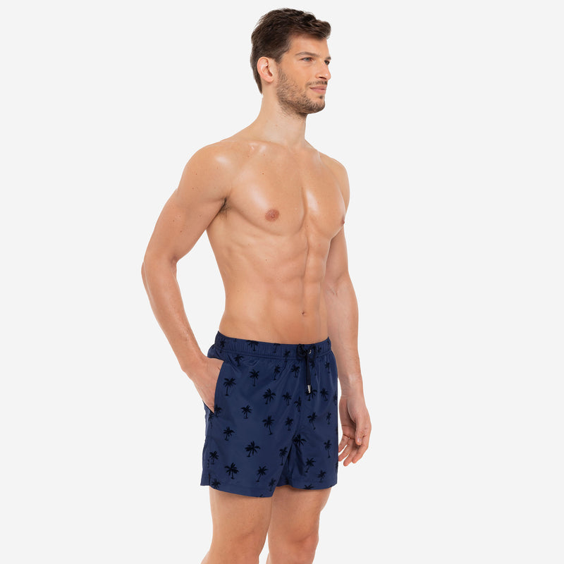 Palms Flock Men's Swim Shorts - Le Blu