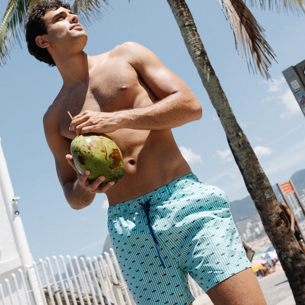 Brugi Boxer Uomo Mare Costume Taglie Forti Art M51W Blu