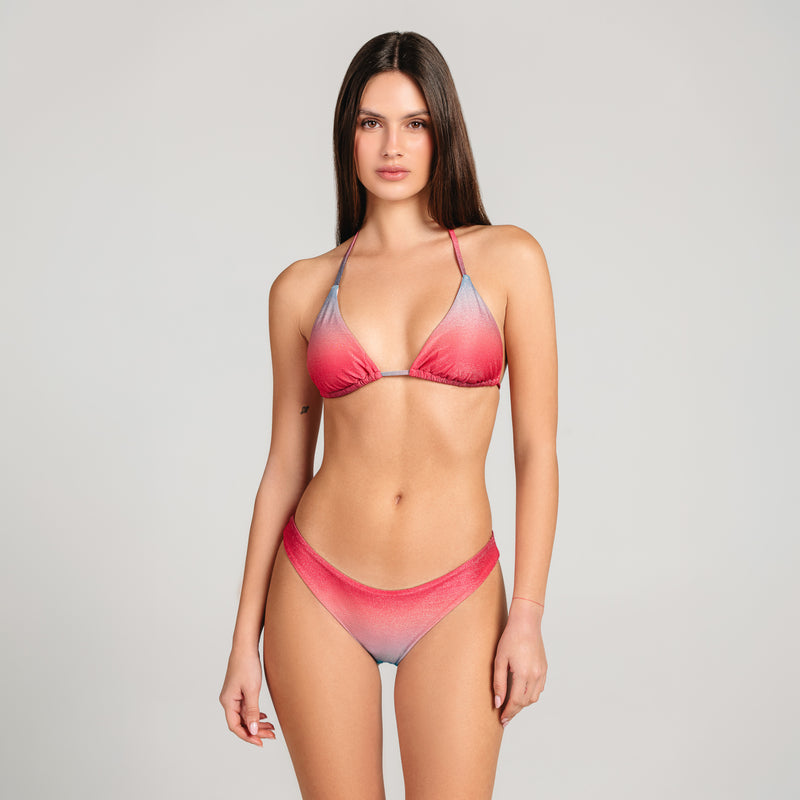 Bikini Donna Triangolo + Slip Brasiliano Shades - Le Blu